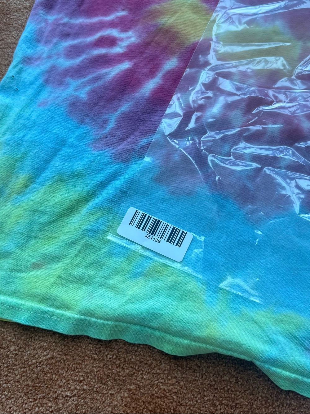 Tie-Dye Short Sleeve Tee in Pink, Yellow & Blue - Picture 7 of 7